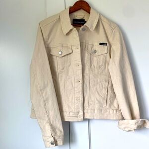 Calvin Klein cream colored, Jean jacket L